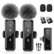 Detailed information about the product Wireless Lavalier Microphone for iPhone 15/16 USB-C Mini Mic for iPhone Android iPad with Noise Cancelling LED Display,Recording for Podcast,Vlogging
