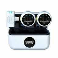 Detailed information about the product Wireless Lavalier Microphone for iPhone Android Mini Lapel Microphone Wireless Hi-Fi Audio Noise Cancellation for Video Recording Interview Vlog(White)