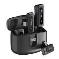 Detailed information about the product Wireless Lavalier Microphone for iPhone Android, Noise Cancellation, Auto Pairing with Charging Case, USB C Mini Microphone for Vlogs, Interview