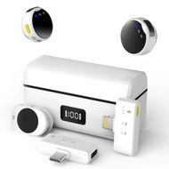 Detailed information about the product Wireless Lavalier Microphone for iPhone Android with Lightning USB C(2 TX+2 RX+Charging Case) Clip on Lapel Mic for Video Recording Vlog,White