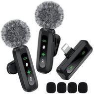 Detailed information about the product Wireless Lavalier Microphone for iPhone Recording Clip-on Mini Mic for iPhone/for iPad Video Recording with Rotatable Clip&Denoise Recording,Portable Mic Set for Content Creators