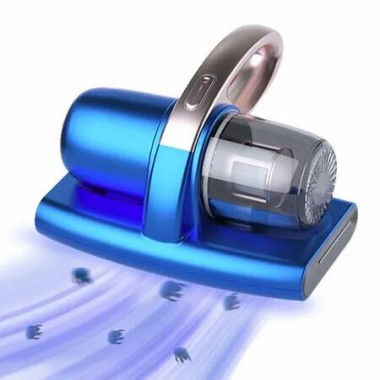 Wireless Mite Handheld Vacuum Cleaner,8000Pa Mattress Cleaner Mite Vacuum Cleaner with UV Light HEPA Permanent Dust Container for Sofa Textile,Blue
