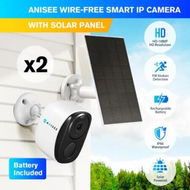 Detailed information about the product Wireless Security Camera*2 Home CCTV House Indoor Outdoor WiFi Surveillance System Waterproof with Solar Panel Battery