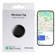 Detailed information about the product Wireless TAG Find my AirTTags Smart Tracker Item Finder with Apple Find My iOS Only for Keys Luggage Backpack Pet GPS FINDER Christmas Gift COL Black