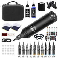 Detailed information about the product Wireless Tattoo Pen Kit with LED Screen Display and 10500 RPM Adjustable Stroke Professional Tattoo Machine Kit,Black