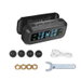 Wireless Tyre Pressure Monitoring System TPMS 4 External Sensors Solar USB Charging LCD Display Pressure Temperature Alarm for Car Caravan RV Trailer. Available at Crazy Sales for $39.99
