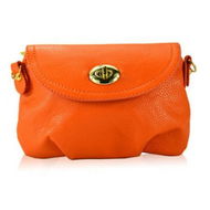 Detailed information about the product Women Leather Satchel Shoulder Handbag Orange