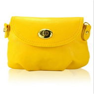 Detailed information about the product Women Leather Satchel Shoulder Handbag Yellow