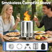 Wood Burning Stove Fire Pit Smokeless Fireplace Stainless Steel Tabletop Portable Outdoor Backyard Picnic Camping Hiking BBQ with Stand Carry Bag. Available at Crazy Sales for $119.95