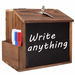 Wood Suggestion Box with Slot and Lock,Wooden Tip Money Drop Donation Boxes,Prayer Ballot Comment Box Countertop Wall Mounted with Chalkboard and Keys. Available at Crazy Sales for $29.99