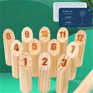 Detailed information about the product Wood Tossing Game with Scoreboard Teen Kids Gift Scatter Party Numbered Fun Outdoor Game for All Ages