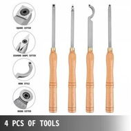 Detailed information about the product Wood Turning Tools for Lathe 4 PCS Set, Carbide Lathe Tools with Diamond Shape, Round, Square Cutters, Turning Lathe Chisels with Comfortable Grip Handles Lathe Tools for Craft DIY Hobbyists