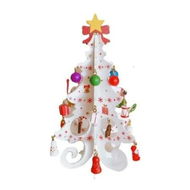 Detailed information about the product Wooden Christmas Tree Decoration,6 Pieces Vivid 3D Wooden Christmas Tree Decorations For Christmas Party,Decorative Hanging Ornaments(White)