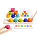 Wooden Color Matching Sphere Stacking Cups Rainbow Balls in Cups Wooden Rainbow Ball Color Sorting Toy Matching Toy Gifts for Girls Boys. Available at Crazy Sales for $24.99