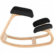Detailed information about the product Wooden Ergonomic Kneeling Chair Memory Seat Cushion Relieving Body Black
