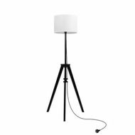 Detailed information about the product Wooden Floor Lamp Modern Tripod Black