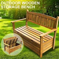 Detailed information about the product Wooden Garden Storage Bench