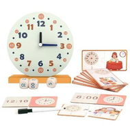 Detailed information about the product Wooden Learning Toy Set,Learning Clocks for Kids,Clocks and Time Teaching Aid for Pen Included,Home Education Toy