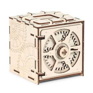 Detailed information about the product Wooden Mechanical Model 3D Puzzle Cipher Code Deposit Box