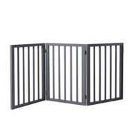 Detailed information about the product Wooden Pet Gate Dog Fence Retractable Grey 2000x 3MM