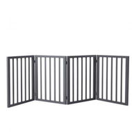 Detailed information about the product Wooden Pet Gate Dog Fence Retractable Grey 600x 3MM