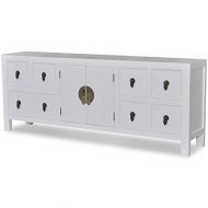 Detailed information about the product Wooden Sideboard Asian Style With 8 Drawers And 2 Doors