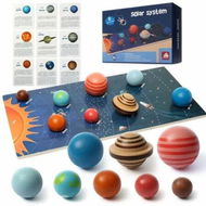 Detailed information about the product Wooden Solar System Model Board Game Montessori Educational Planet Toys Preschool Learning Puzzle Space Learning Toys