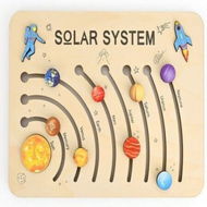 Detailed information about the product Wooden Solar System Planets Jigsaw Puzzles Space Education Toys Montessori Astronaut Thinking Training Puzzle Great Gifts For Toddlers