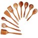Wooden Spoons for Cooking,Wooden Utensils for Cooking Natural Teak Wooden Kitchen Utensils Set Comfort Grip (10 PCS SET). Available at Crazy Sales for $34.99