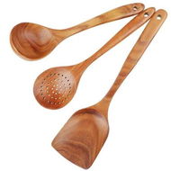 Detailed information about the product Wooden Spoons,Wooden Utensils for Cooking Natural Teak Wooden Kitchen Utensils Set Comfort Grip (3 PCS SET)