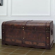 Detailed information about the product Wooden Treasure Chest Large Brown