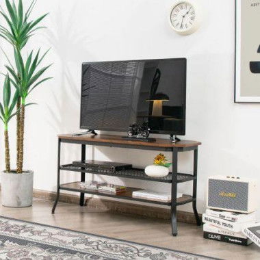 Wooden TV Stand With Storage Shelves For Living Room/bedroom.