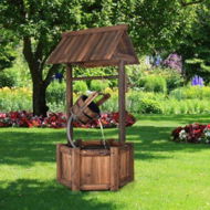 Detailed information about the product Wooden Water Fountain With Electric Pump For Decor/Patio.