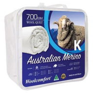 Detailed information about the product Woolcomfort Aus Made Merino Wool Quilt 700GSM 240x210cm King Size