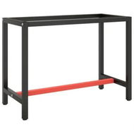 Detailed information about the product Work Bench Frame Matte Black and Matte Red 110x50x79 cm Metal