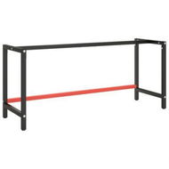 Detailed information about the product Work Bench Frame Matte Black And Matte Red 180x57x79 Cm Metal