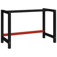 Detailed information about the product Work Bench Frame Metal 120x57x79 Cm Black And Red