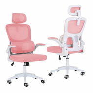 Detailed information about the product Work Office Chair - Lumber Support, Flip-up Armrest, Adjustable Headrest SITIO - Pink