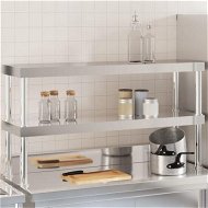 Detailed information about the product Work Table Overshelf 2-Tier 110x30x65 cm Stainless Steel