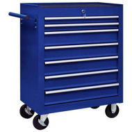 Detailed information about the product Workshop Tool Trolley With 7 Drawers Blue