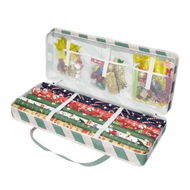 Detailed information about the product Wrapping Organizer Storage Bag,Christmas Ornament Wrapping Paper Organizer Storage with Three Isolation Nets for Christmas Ornament etc(Green Stripe)