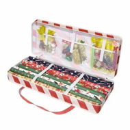 Detailed information about the product Wrapping Organizer Storage Bag,Christmas Ornament Wrapping Paper Organizer Storage with Three Isolation Nets for Christmas Ornament etc(Red Stripe)