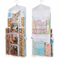 Detailed information about the product Wrapping Paper Storage,Gift Wrap Organizer Holder Double Sided Hanging Gift Bag Storage Organizer,White