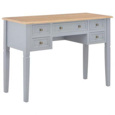 Writing Desk Grey 109.5x45x77.5 Cm Wood.