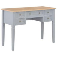 Detailed information about the product Writing Desk Grey 109.5x45x77.5 Cm Wood.