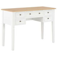 Detailed information about the product Writing Desk White 109.5x45x77.5 Cm Wood.