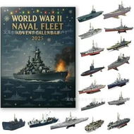 Detailed information about the product WWII Naval Fleet Advent Calendar 2025 24 Days 1:700 Scale Model Ships Collector Display Surprise Gifts for Model Collectors