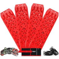 Detailed information about the product X-BULL 2 Pairs Recovery tracks Sand Mud Snow 4WD / 4x4 ATV Offroad Stronger Gen 3.0 - Red