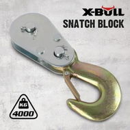 Detailed information about the product X-BULL 4Ton Snatch Block Pulley Hook Wire Rope Hoist For 4WD ATV UTV Off Road