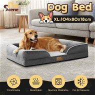Detailed information about the product XL Dog Cat Pet Bed Sofa Calming Raised Waterproof Puppy Couch Warming Mattress Bedding Lounge Cushion Egg Foam with Bolsters Removable Washable Cover